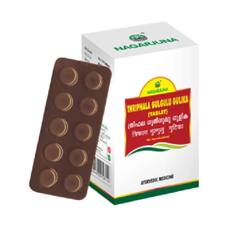 Nagarjuna Ayurveda Thriphala Gulgulu Gulika Tablet, 300 g-1.webp